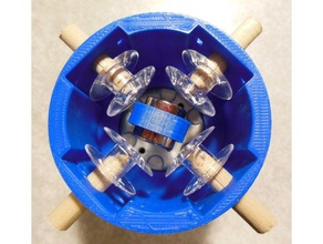 quad coil holder 125 inch diameter motor electronics coils electric generator magnet 3d print model - Mito3D