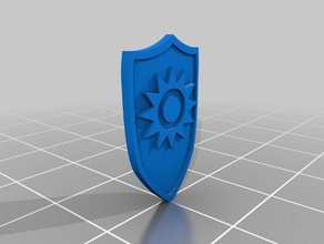 paladin sun shield gloom spoilers 3d printing dnd dungeons dragons gloomhaven prop props solar 3d print model - Mito3D