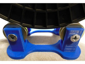 spool holder rail uses 2 patio door bearings 3d printer accessories filament spool holder 3d print model - Mito3D