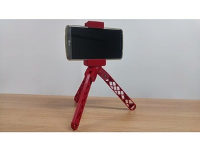 rubber band smart phone holder tripod electronics smartphone 3d print model - Mito3D