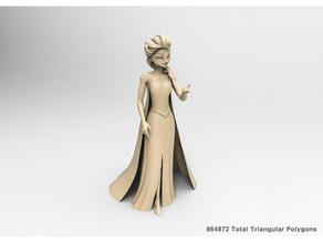 elsa pose 1 3 d impressão testes a figura congelados caráter da menina 3d print model - Mito3D
