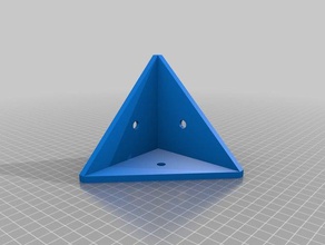 my customized parametric corner bracket external round countersunk holes parts 3d print model - Mito3D
