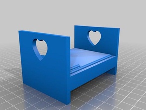 bed doll house sylvania families 3d printing sylvanian 3d print model - Mito3D