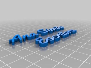 ana sim&atildeo escritora sinais logotipos personalizado 3d print model - Mito3D