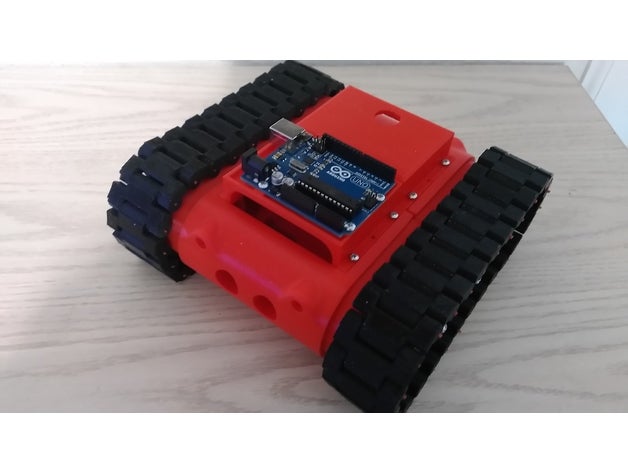 mr 4 robotic tank back cover plate robotics 3D print model - Mito3D