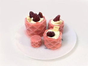 geometriche dessert gelato stampo cucina pranzo 3d print model - Mito3D