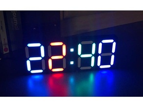 mini 7 segment smart clock blynk decor 3d print model - Mito3D