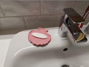 seashell soap holder bathroom 3d print model - Mito3D