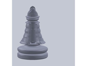 bishop chess boardgame boardgames board game piece pieces 3d print model - Mito3D