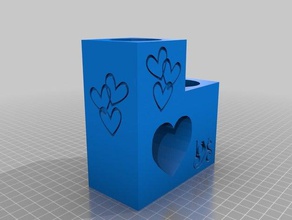 amor suporte de vela decoração 3d print model - Mito3D