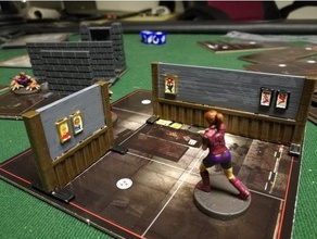 walls resident evil 2 board game games 28mm miniature resdentevil 3d print model - Mito3D