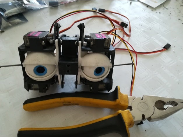 inmoov mecanismo de ojos la robótica 3D print model - Mito3D