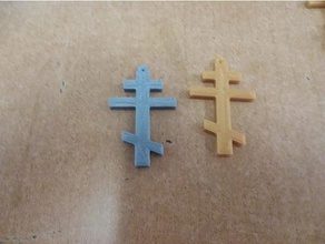 bizantino croce ortodossa gioielli cristiano orientale religiosa 3d print model - Mito3D