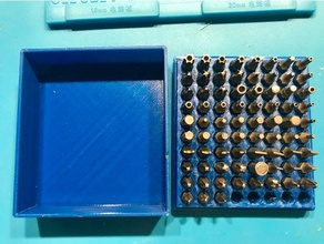 hex bit case dark sarmat edition 80 pcs diy bits boxes holder rabbit screw screwdriver storage box 3d print model - Mito3D