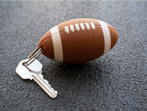 multi-color textured football keychain keychains 3d print model - Mito3D