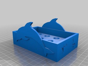 dolphin soap bathroom holder 3d print model - Mito3D