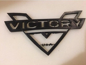 victory logo signs logos 3d print model - Mito3D