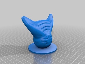 alien com stand esculturas cabeça de 3d print model - Mito3D