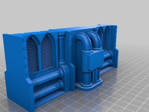 necromunda borular duvarlar 3d baskı 3d print model - Mito3D