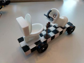 pinewood derby bathroom racer vehicles 3d print model - Mito3D