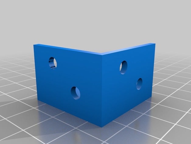 external corner bracket screw holes parts 3D print model - Mito3D