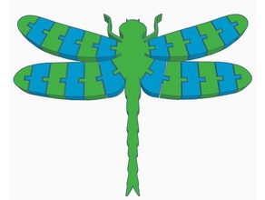 flexi-dragonfly-remix Tiere artikuliert polymathic 3d print model - Mito3D