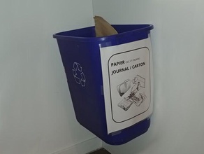 reciclagem titular organização a lata de lixo 3d print model - Mito3D