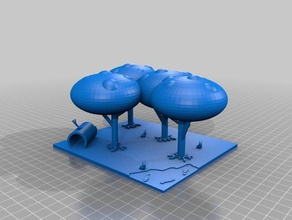 floresta cena 3d impressão 3d print model - Mito3D