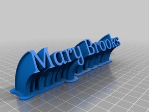 mary brooks office personalizado 3d print model - Mito3D