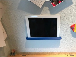 universal tablet wall mount parametric ipad 2 holder 3d print model - Mito3D