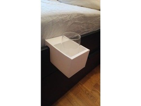 bottle glass holder bed organization brimnes ikea 3d print model - Mito3D