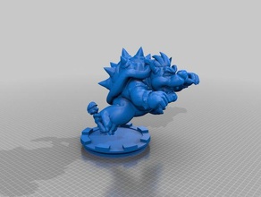 mario bowser sculture 3d print model - Mito3D