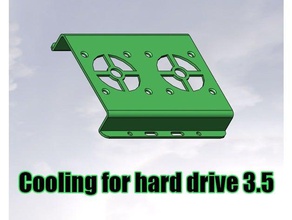 cooling hard drive 35 computer 40mm fan 50mm 60mm 70mm 80mm hdd cover hardware adapter kossel pc 3d print model - Mito3D