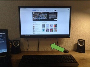 screen holder office cable management desk desktop good supplies quality tvy 3d print model - Mito3D