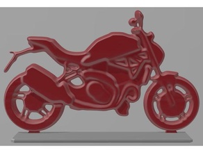 moto de meu deskthe terceiro veículos modelo monstro motocicleta a escala em 3d print model - Mito3D