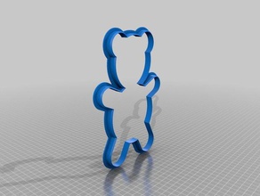 teddy bear pizza kesici 3d print model - Mito3D