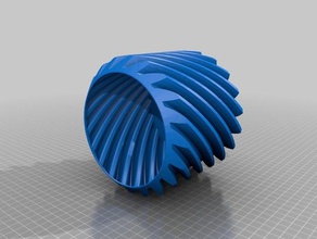 engranaje helicoidal de la maceta 3d impresión macetero grande 3d print model - Mito3D