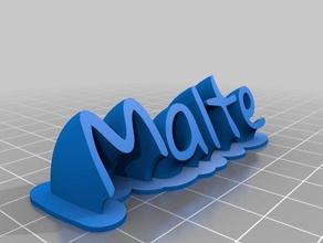 malte name plate office customized 3d print model - Mito3D