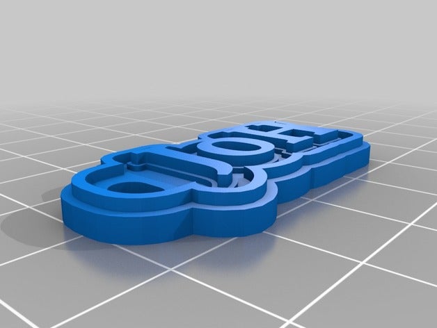 joh i portachiavi personalizzato 3D print model - Mito3D