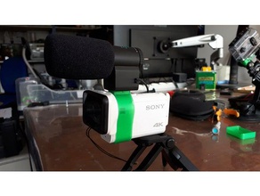 sony fdr x3000 mikrofon desteği kamera 3d print model - Mito3D
