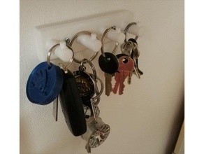 détenteur de la clé l'organisation les clés voiture décoration à crémaillère un trousseau porte-clés porte clef touches rack 3d print model - Mito3D