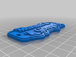 manuel g&oacutengora tag keychain keychains customized 3d print model - Mito3D