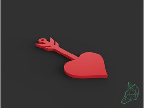 pendente cuore san valentino pendentif coeur de valentin 3d l'impression L'imprimante L'impression amore cadeau gioiello bijoux l'amour présent regalo petit 3d print model - Mito3D
