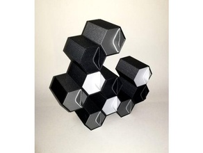 hex gavetas spiralized organização a caixa secretária organizador é fácil rápido hexágono mini velocidade de armazenamento superfície vaso 3d print model - Mito3D