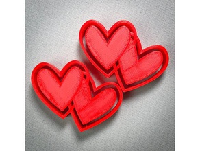 coppia di cuori arredamento cuore san valentino amore nsfw il giorno regali 3d print model - Mito3D
