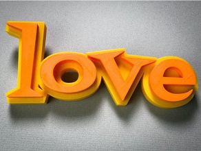 love two colors decor lovers valentine valentinesday valentines day gifts 3d print model - Mito3D