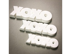 xoxo 2 câlins des bisous décor 3d print model - Mito3D