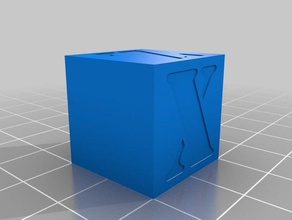 debossed xyz cube 3d printing tests 20mm calibration printer 3d print model - Mito3D