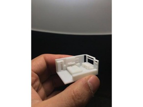 winzigen Schlafzimmer Gebäude Strukturen detail detaillierte der Miniatur kleine 3d print model - Mito3D