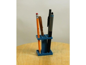 customizable tool holder holders boxes brush openscad paintbrush pencil pen 3d print model - Mito3D